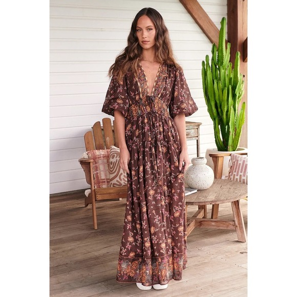 Free People Dresses & Skirts - NWOT Free People Lisette Floral Maxi Dress - Boho Bohemian Flowy Cottagecore